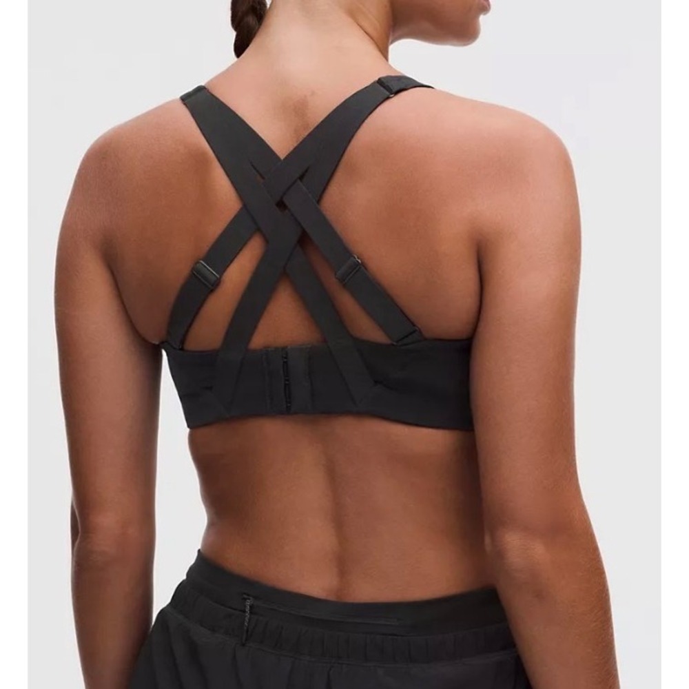 Lululemon Energy Bra High Support Black Hook Eye Sports Bra 8 gorpcore LW2BJLS